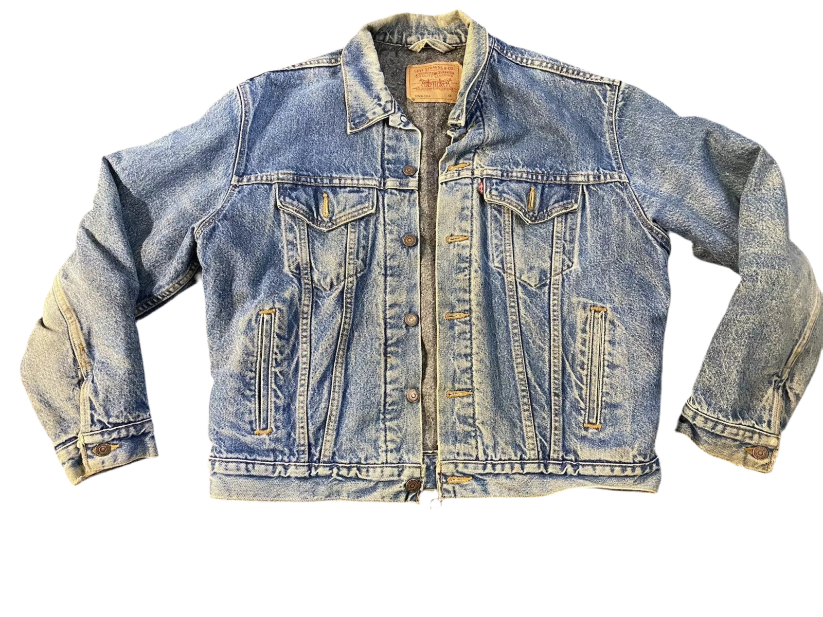 Vintage Levis Blanket Lined Denim Trucker Jean Jacket