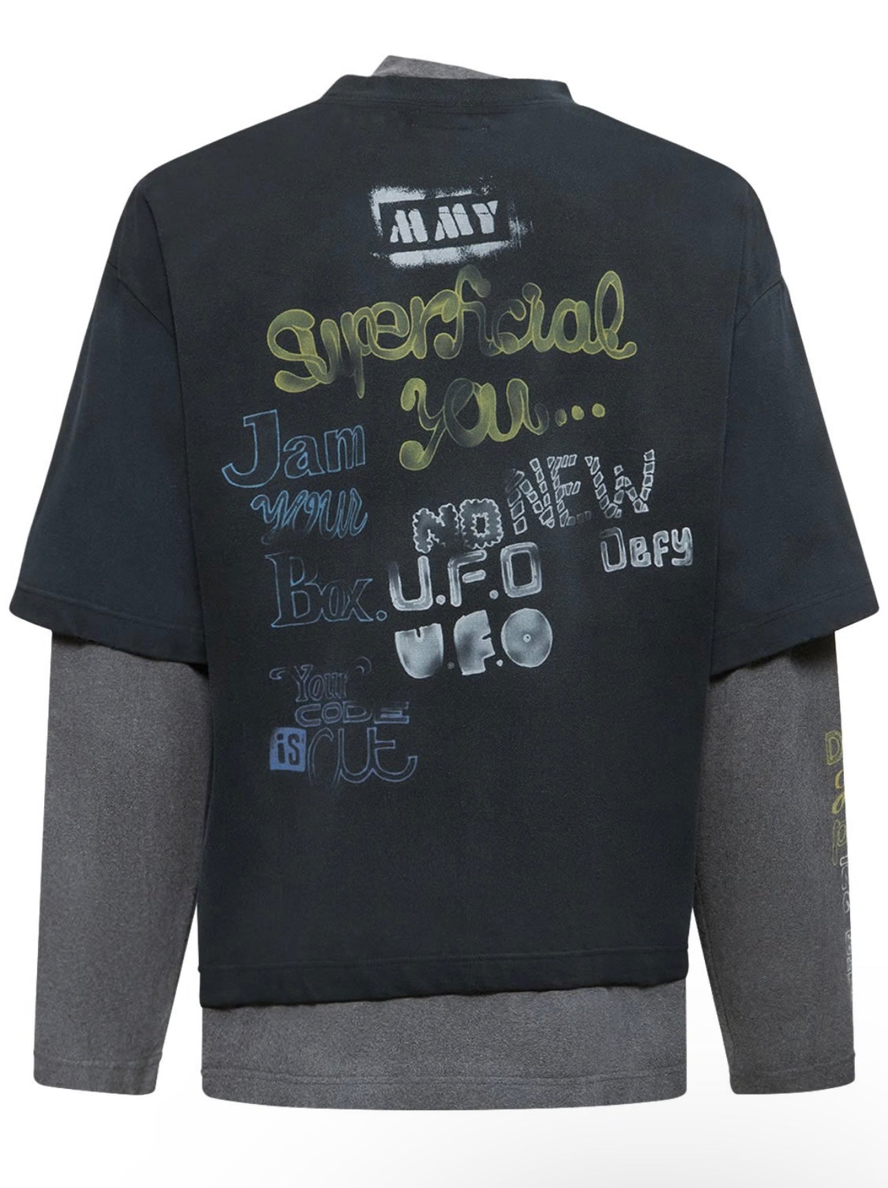 Maison Mihara Yasuhiro Combined cotton long sleeve t-shirt