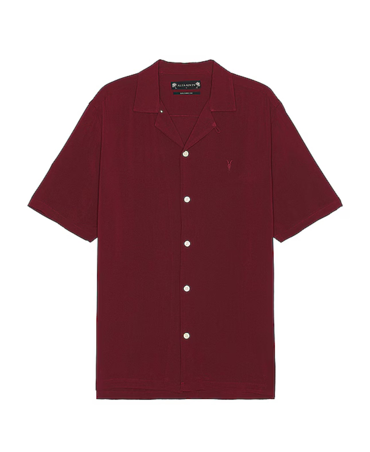 ALL SAINTS Venice Beaujolais Short Sleeve Shirt