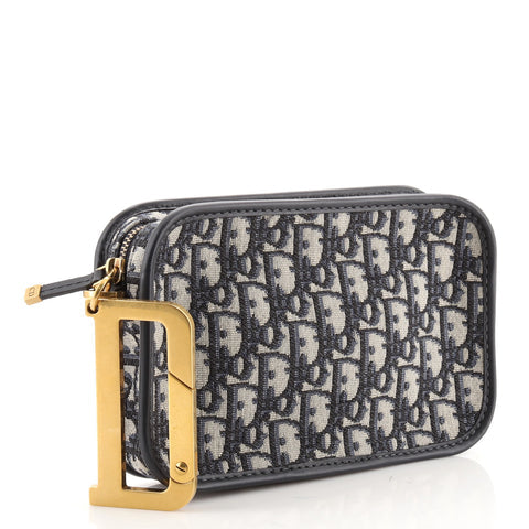 Christian Dior Oblique Diorquake clutch - Blue
