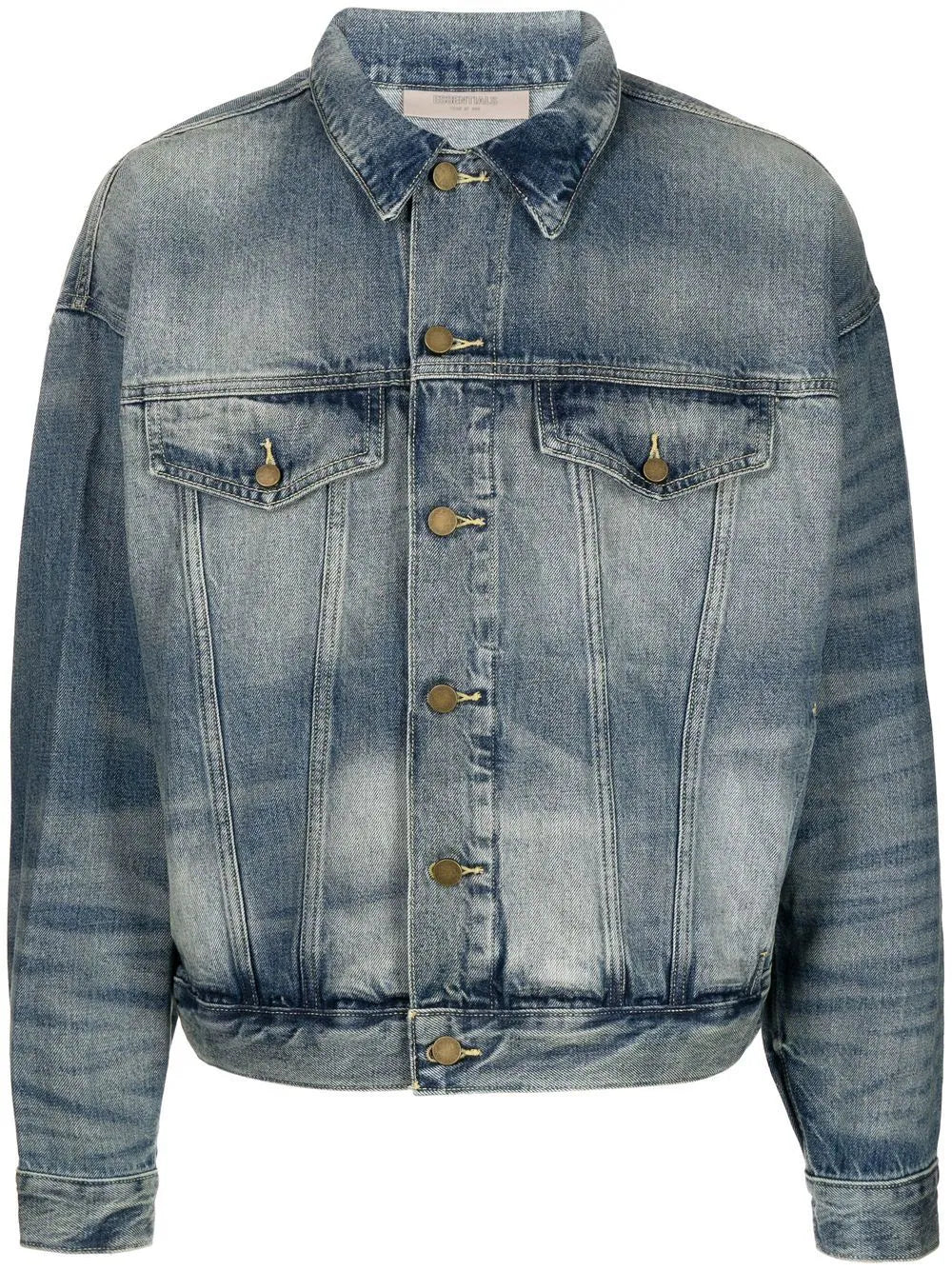 FEAR OF GOD ESSENTIALS
Stonewashed Trucker Denim Jacket