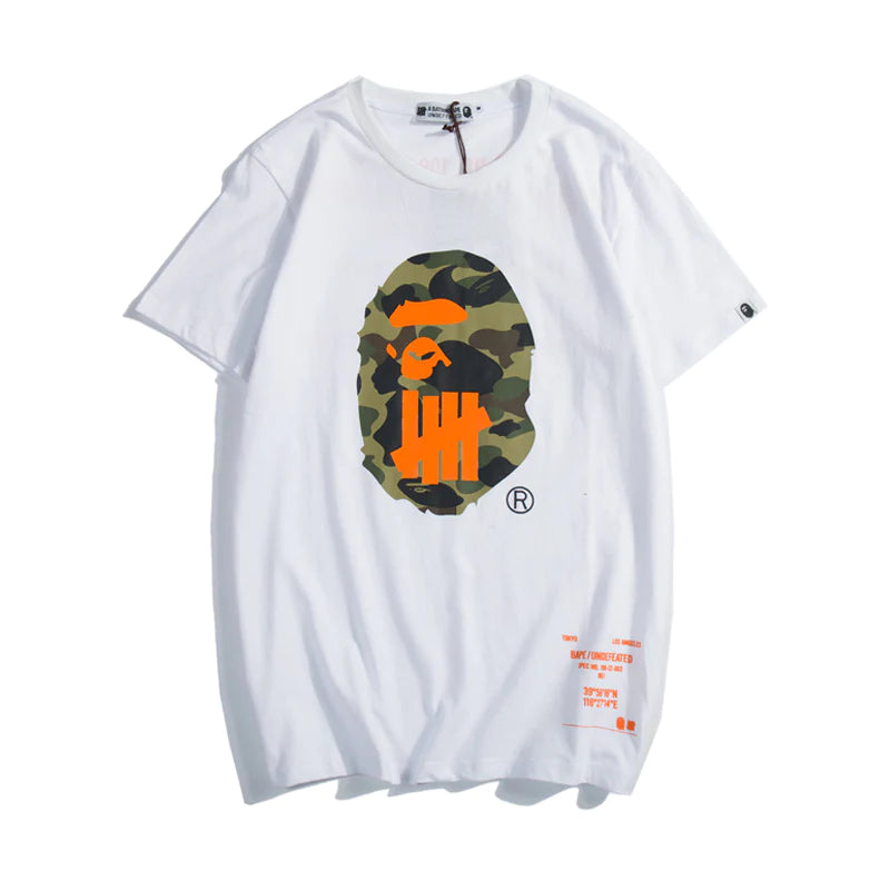 BAPE x Undefeated WGM Sport Is War Ape Head Tee