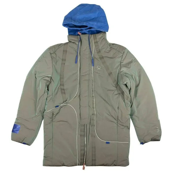 A-COLD-WALL Iridescent Logo Hooded Puffer Coat - Gray