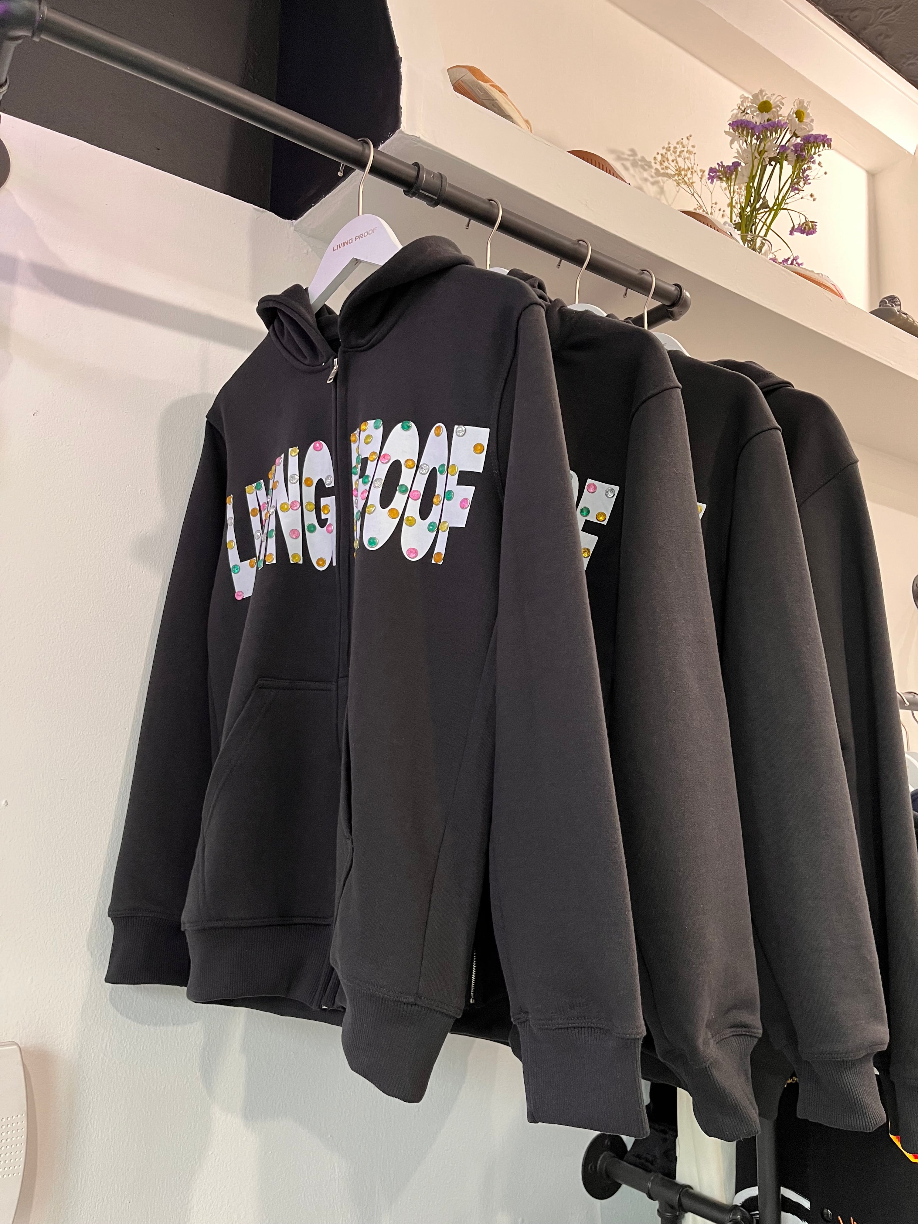 Dirty rhinestone field hoodie