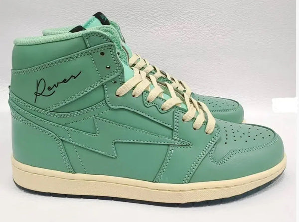 Size 10 Reves Paris Air Kiy‎ 85 Hi Shamrock Green White Lace Up Sneakers DS MENS REVES PARIS AIR KIY 85 HI WHITE GREEN SHAMROCK  main image 3