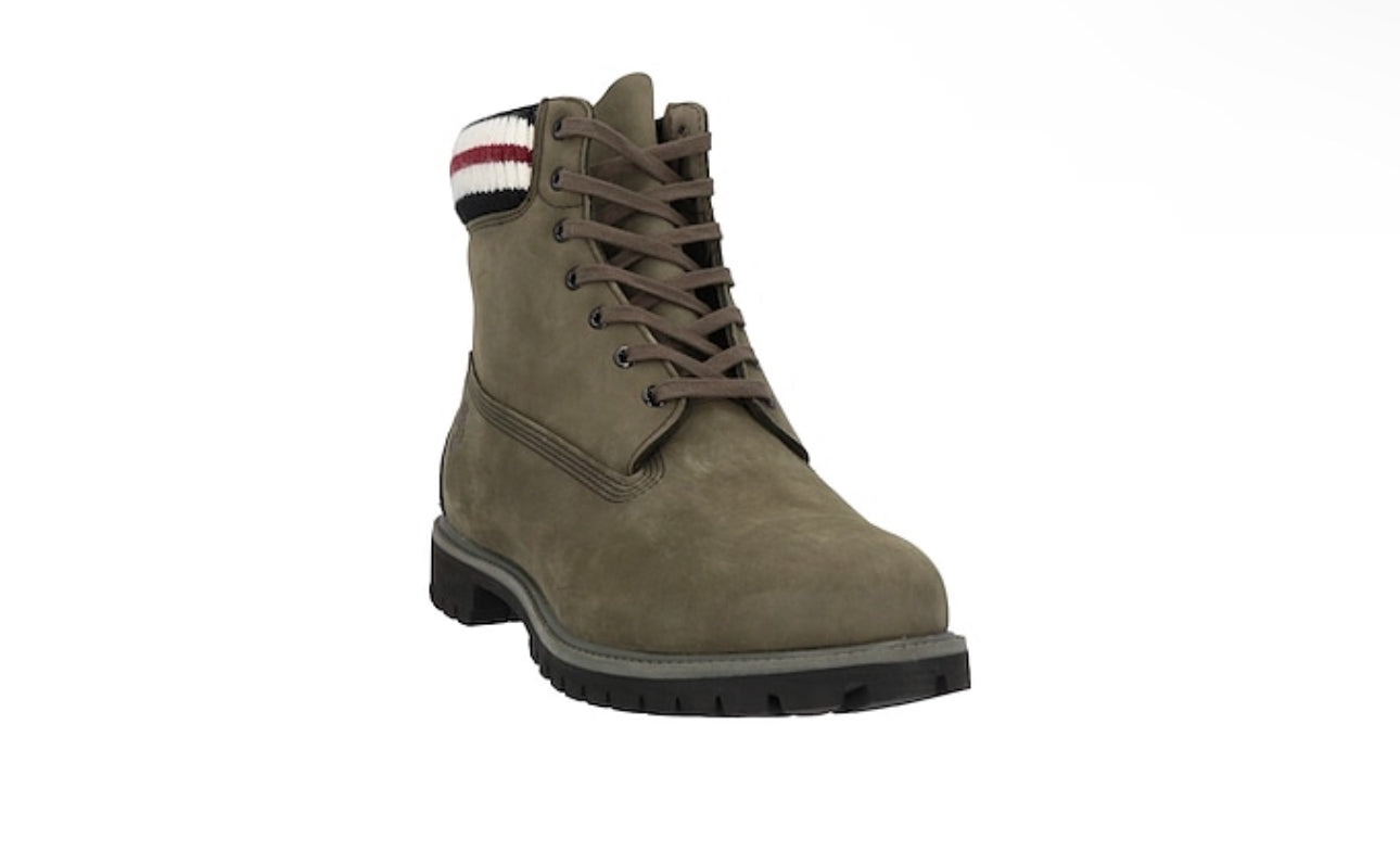 ●Timberland×MARNI 限定オリーブグリーンレザーコンバットブーツ Timberland X Marni Boots